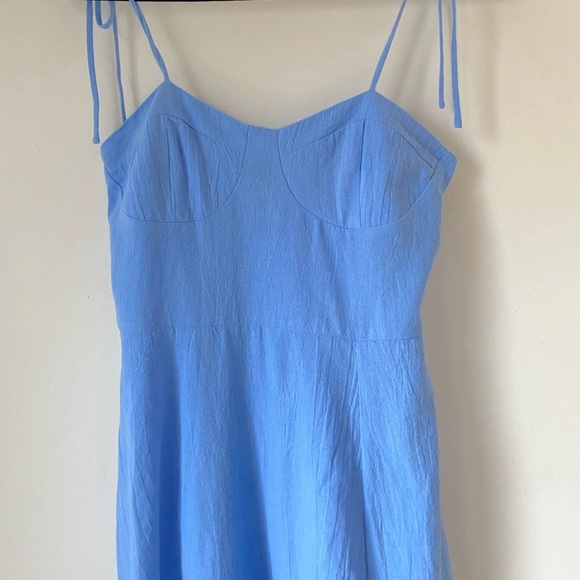 CIDER Light Blue Corset Midi Dress Med - Picture 4 of 12